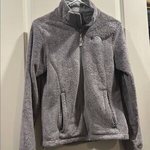 THE NORTH FACE Women ZipUp Fleece grey Jacket‎ zip pockets Outdoors Fall Size S